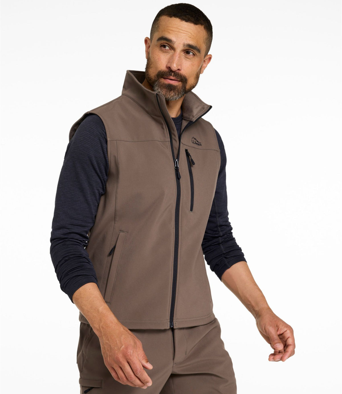 L.L.Bean Men's Hunter's Pathfinder Soft Shell Vest Dark Cinder