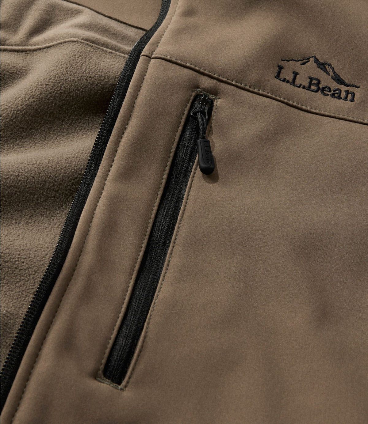 L.L.Bean Men's Hunter's Pathfinder Soft Shell Vest Dark Cinder