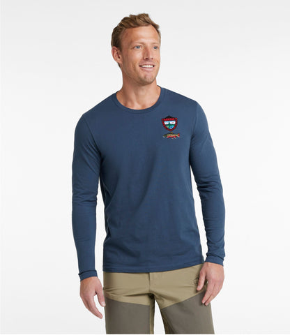 L.L.Bean Men's MIF&W Tee, Long-Sleeve Brook Trout Indigo