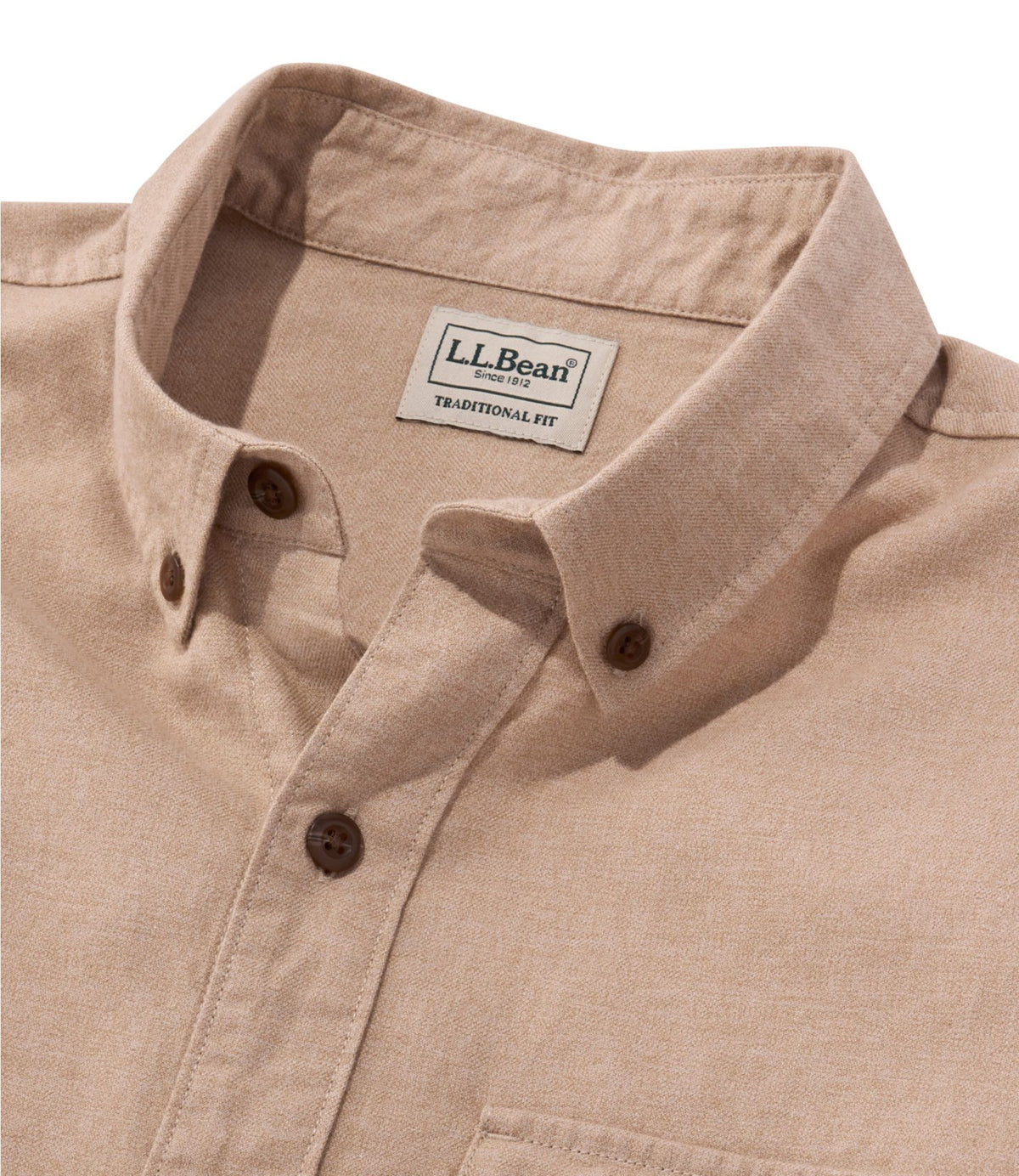 L.L.Bean Men's Brushed Jaspé Twill Shirt, Traditional Untucked Fit Bordeaux