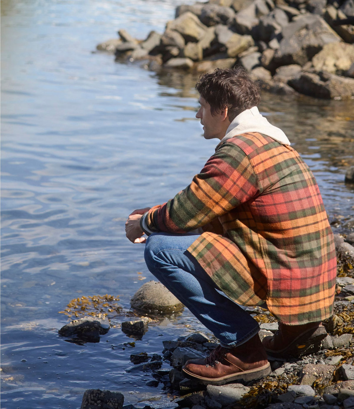 L.L.Bean Men's Chamois Shirt, Traditional Fit, Plaid Apple Cinnamon