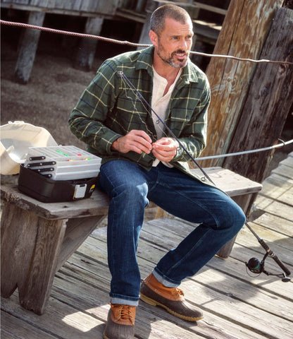 L.L.Bean Men's Chamois Shirt, Traditional Fit, Plaid Apple Cinnamon
