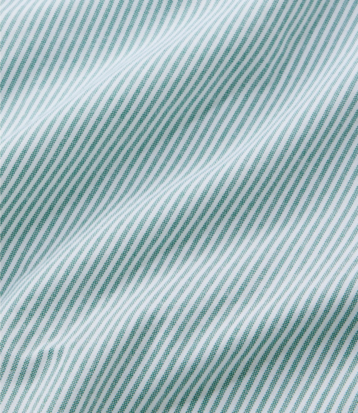 L.L.Bean Men's Comfort Stretch Oxford Shirt, Traditional Untucked Fit, Stripe Antique Green
