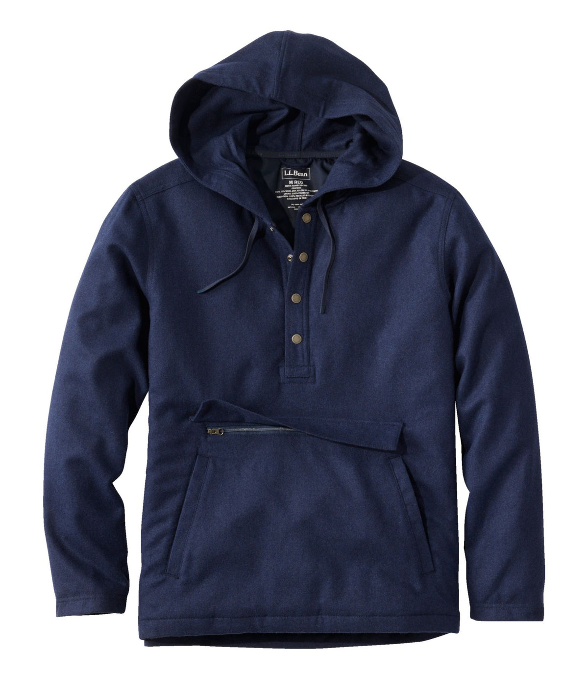 L.L.Bean Men's Maine Guide Wool Anorak Navy