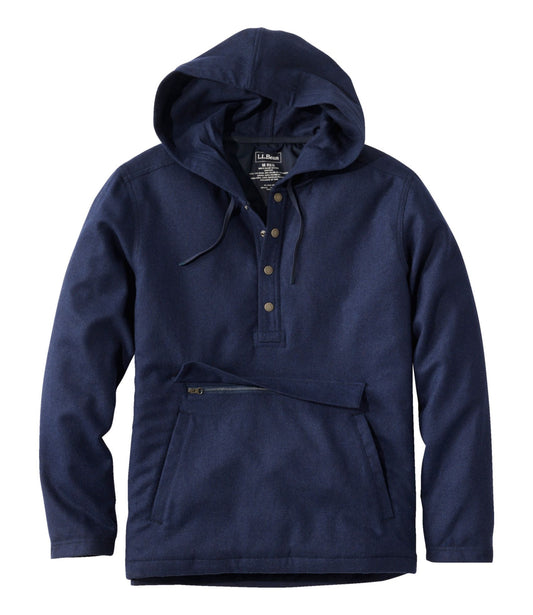 L.L.Bean Men's Maine Guide Wool Anorak Navy