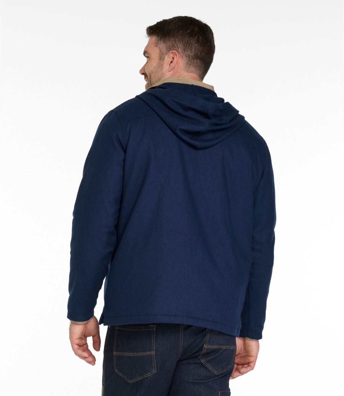 L.L.Bean Men's Maine Guide Wool Anorak Navy
