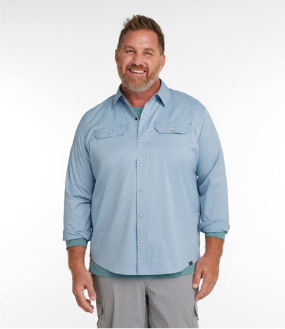 L.L.Bean Men's West Branch Fishing Shirt, Long-Sleeve Adobe Red