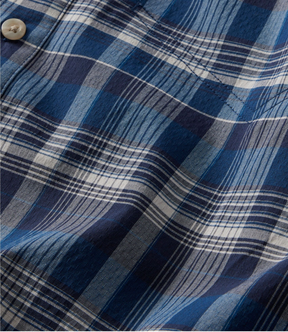 L.L.Bean Men's VentureStretch Woven Shirt Blue Water/Iron Blue