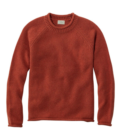 L.L.Bean Men's Bean's Classic Ragg Wool Sweater, Rollneck Apple Cinnamon