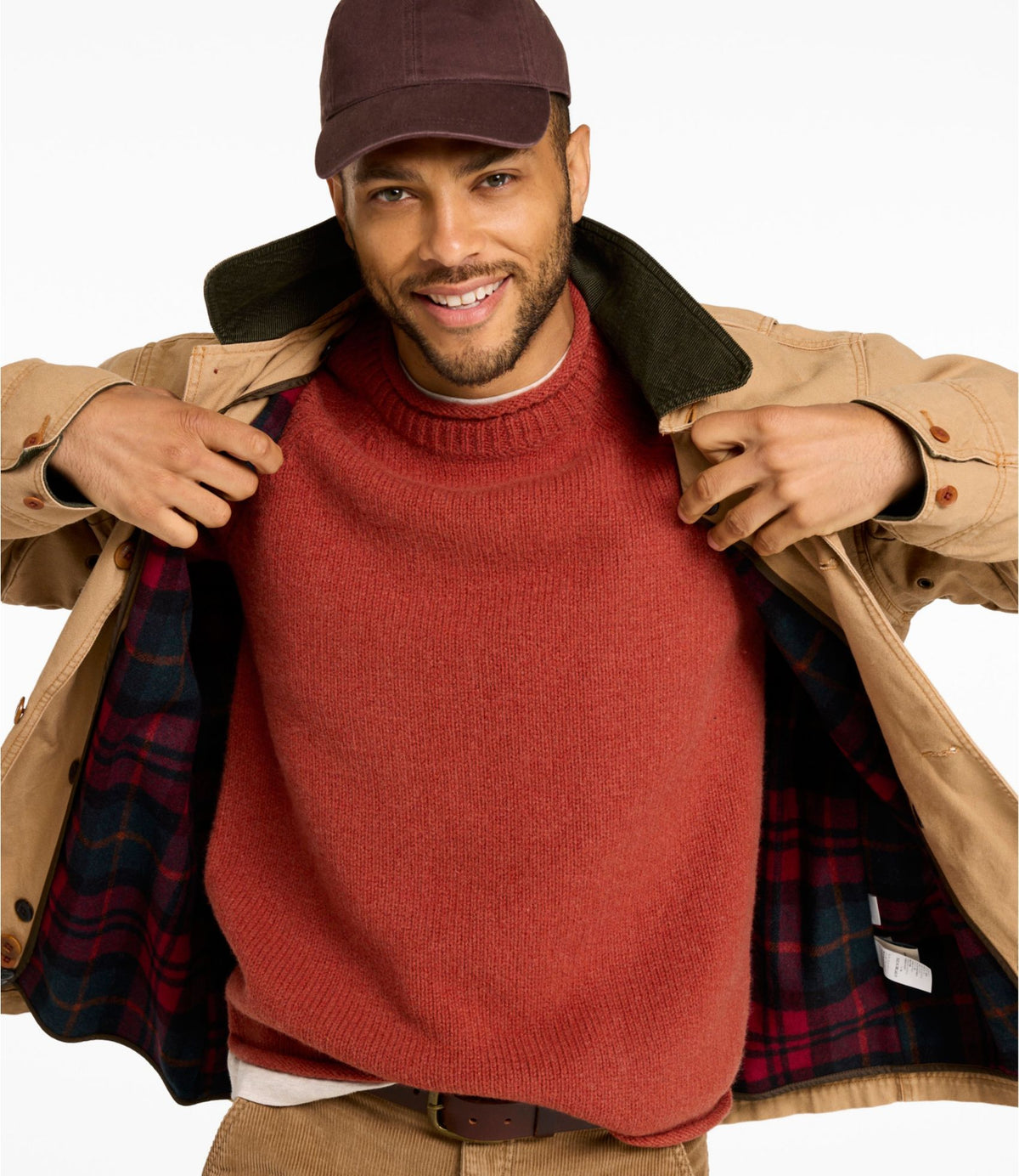 L.L.Bean Men's Bean's Classic Ragg Wool Sweater, Rollneck Apple Cinnamon