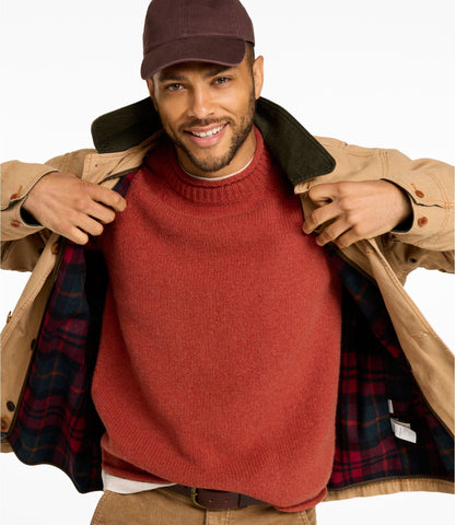 L.L.Bean Men's Bean's Classic Ragg Wool Sweater, Rollneck Apple Cinnamon