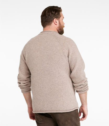 L.L.Bean Men's Bean's Classic Ragg Wool Sweater, Rollneck Apple Cinnamon