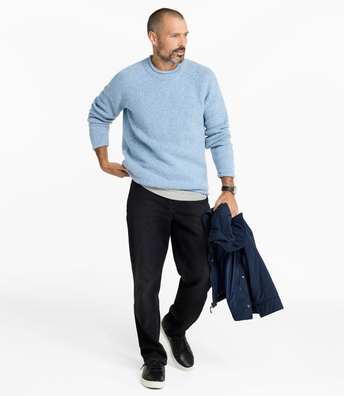L.L.Bean Men's Bean's Classic Ragg Wool Sweater, Rollneck Apple Cinnamon