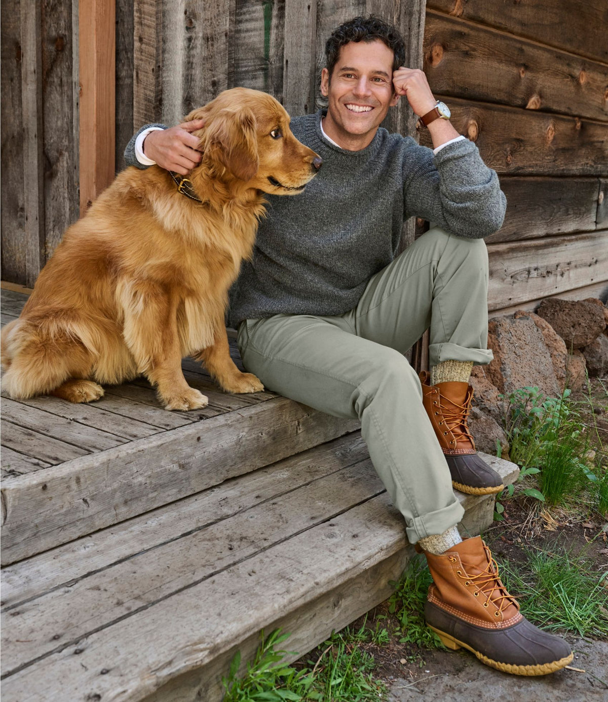 L.L.Bean Men's Bean's Classic Ragg Wool Sweater, Rollneck Apple Cinnamon