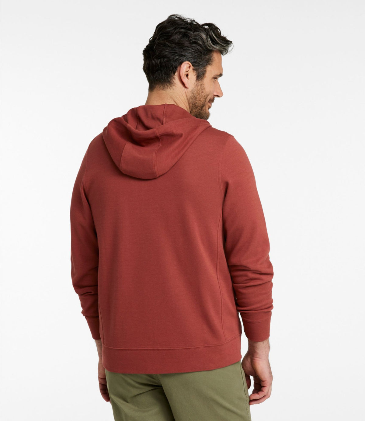 L.L.Bean Men's Comfort Stretch Performance® Piqué, Full-Zip Hoodie Blue Tide