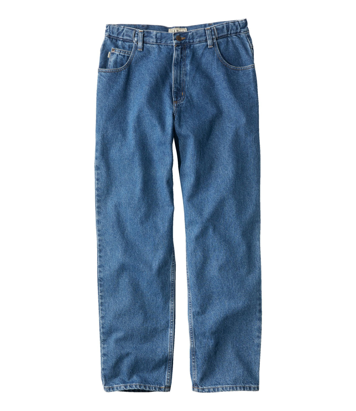 L.L.Bean Men's Double L® Jeans, Natural Fit, Hidden Comfort Stonewashed Denim