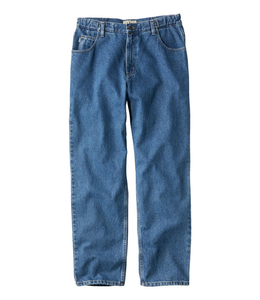 L.L.Bean Men's Double L® Jeans, Natural Fit, Hidden Comfort Stonewashed Denim