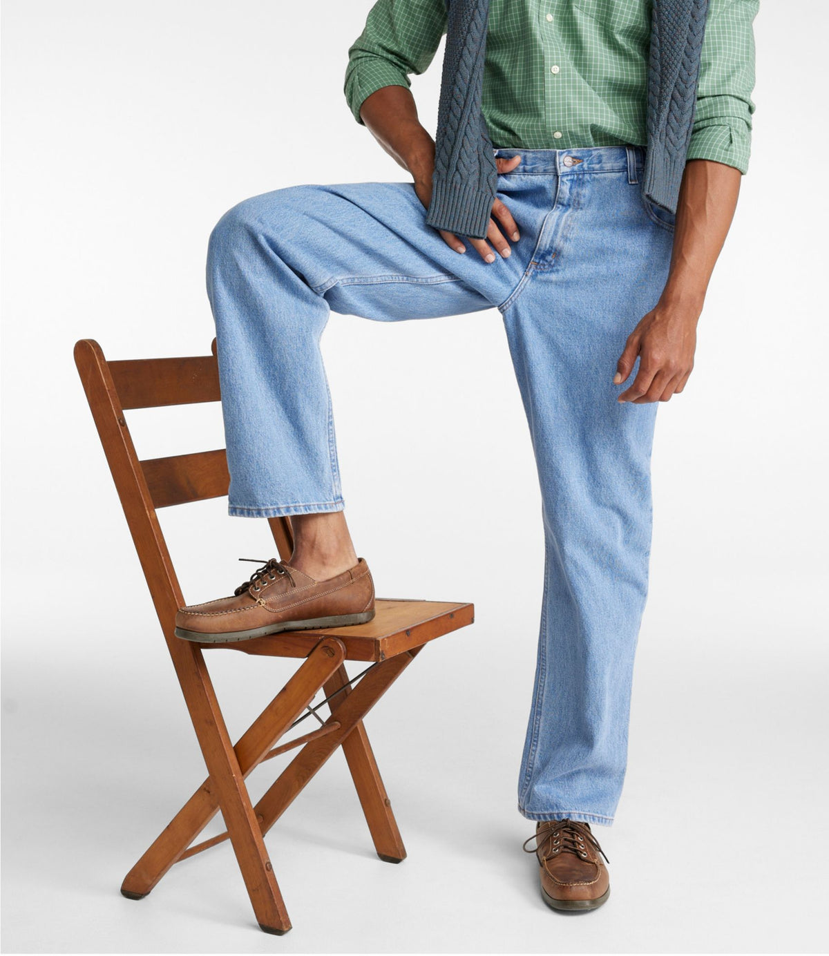 L.L.Bean Men's Double L® Jeans, Natural Fit, Hidden Comfort Stonewashed Denim