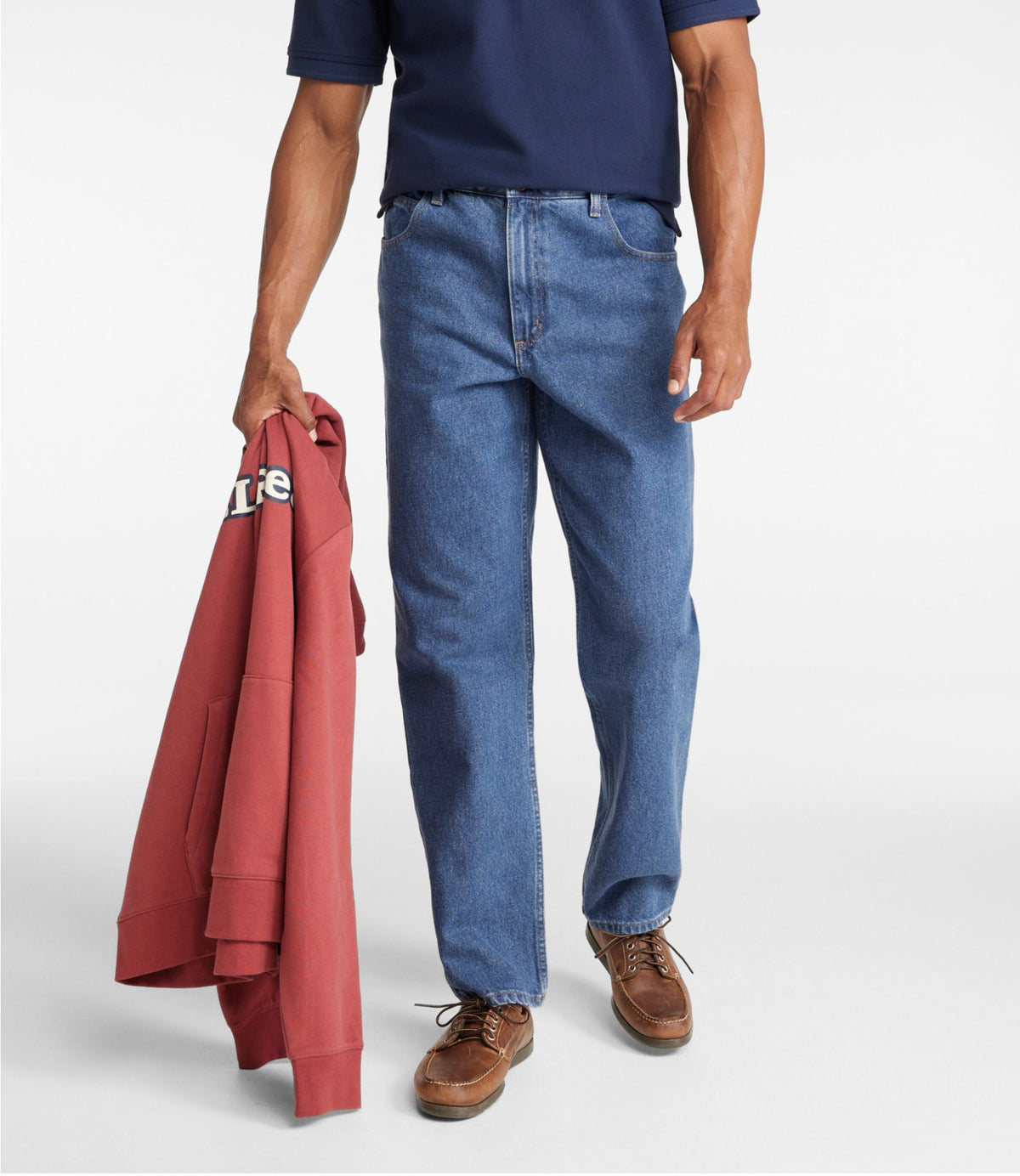 L.L.Bean Men's Double L® Jeans, Natural Fit, Hidden Comfort Stonewashed Denim
