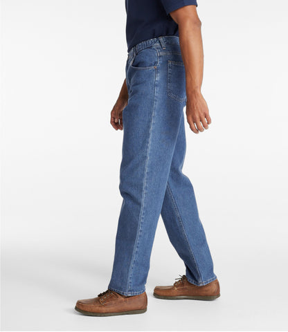 L.L.Bean Men's Double L® Jeans, Natural Fit, Hidden Comfort Stonewashed Denim