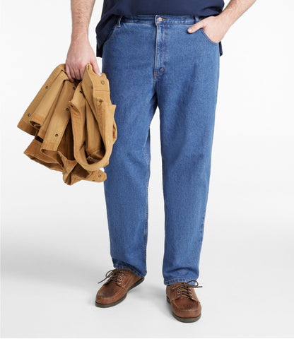 L.L.Bean Men's Double L® Jeans, Natural Fit, Hidden Comfort Stonewashed Denim