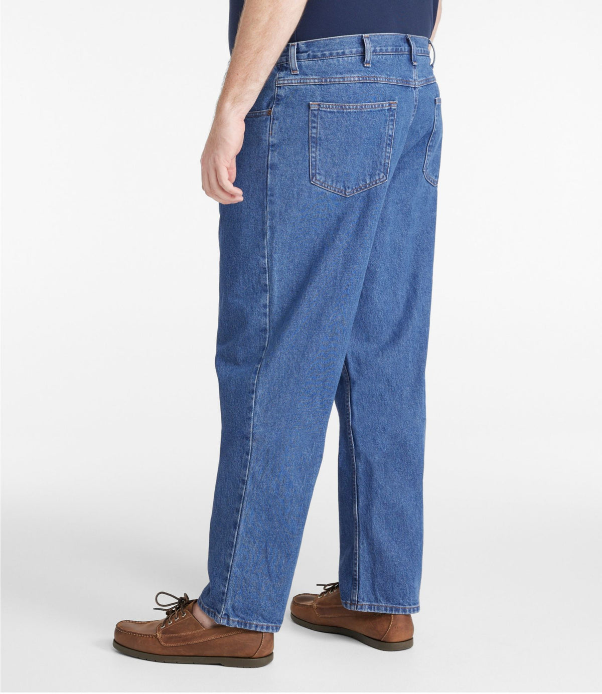 L.L.Bean Men's Double L® Jeans, Natural Fit, Hidden Comfort Stonewashed Denim