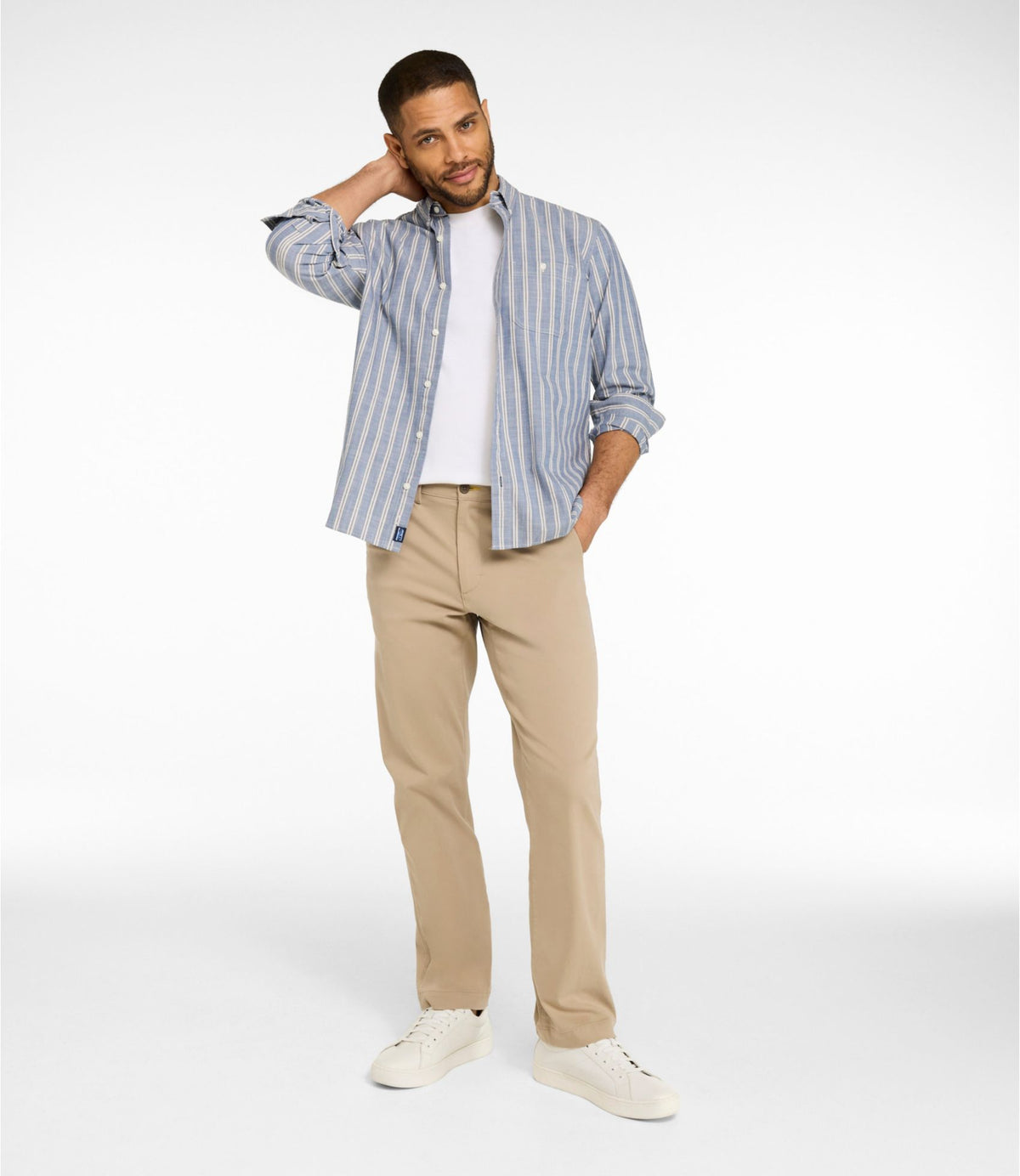 L.L.Bean Men's Comfort Stretch® Chino Pants, Classic Fit Carbon Navy