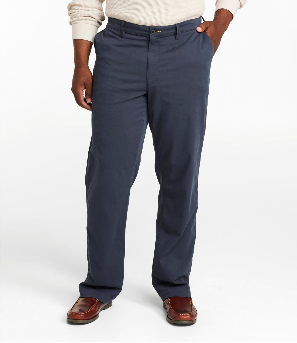 L.L.Bean Men's Comfort Stretch® Chino Pants, Classic Fit Carbon Navy