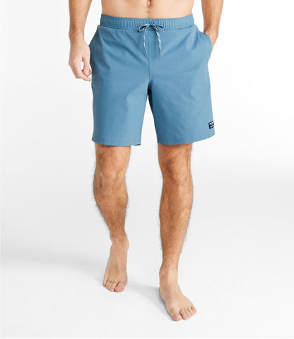 L.L.Bean Men's Vacationland Stretch Swim Trunks, 8" Bayside Blue