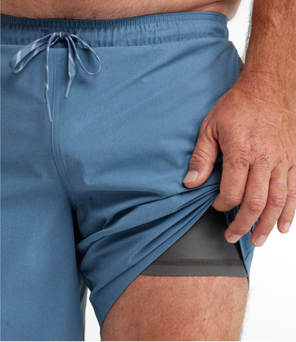 L.L.Bean Men's Vacationland Stretch Swim Trunks, 8" Bayside Blue