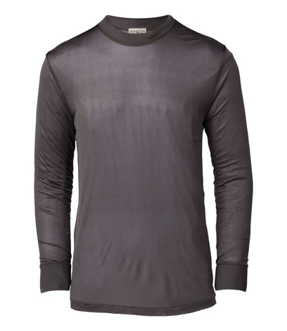 L.L.Bean Men's Silk Underwear, Crewneck Dark Flint Gray