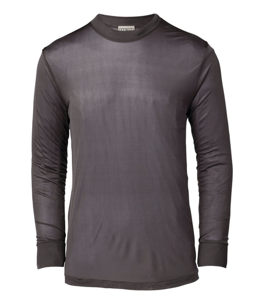 L.L.Bean Men's Silk Underwear, Crewneck Dark Flint Gray