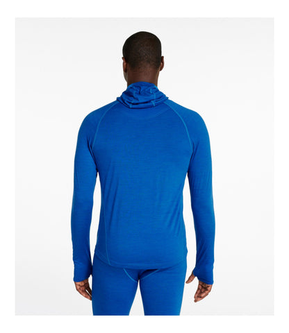 L.L.Bean Men's Cresta Ultralight 150 Hoodie, Stripe Regatta Blue/Glacier Blue