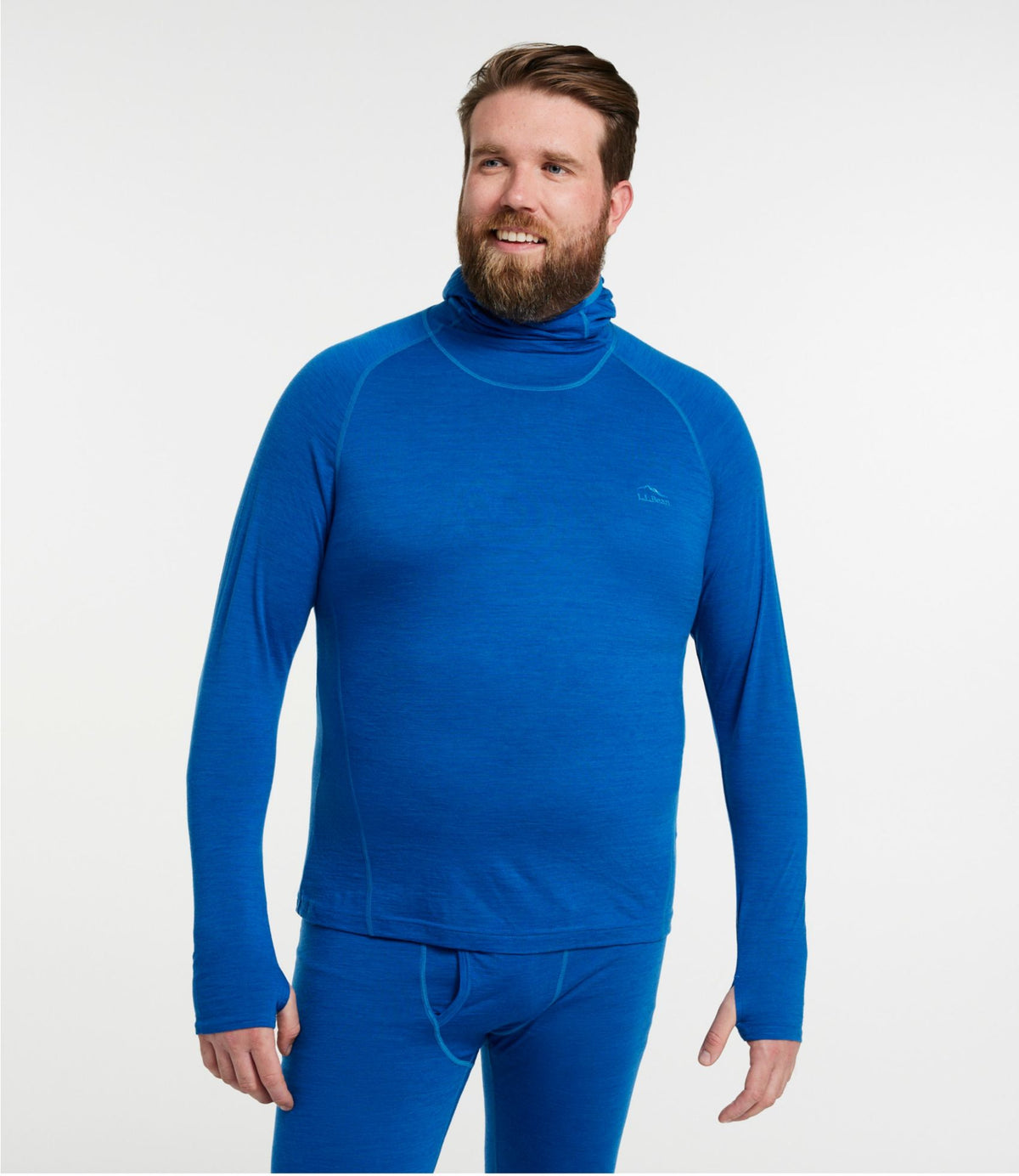 L.L.Bean Men's Cresta Ultralight 150 Hoodie, Stripe Regatta Blue/Glacier Blue
