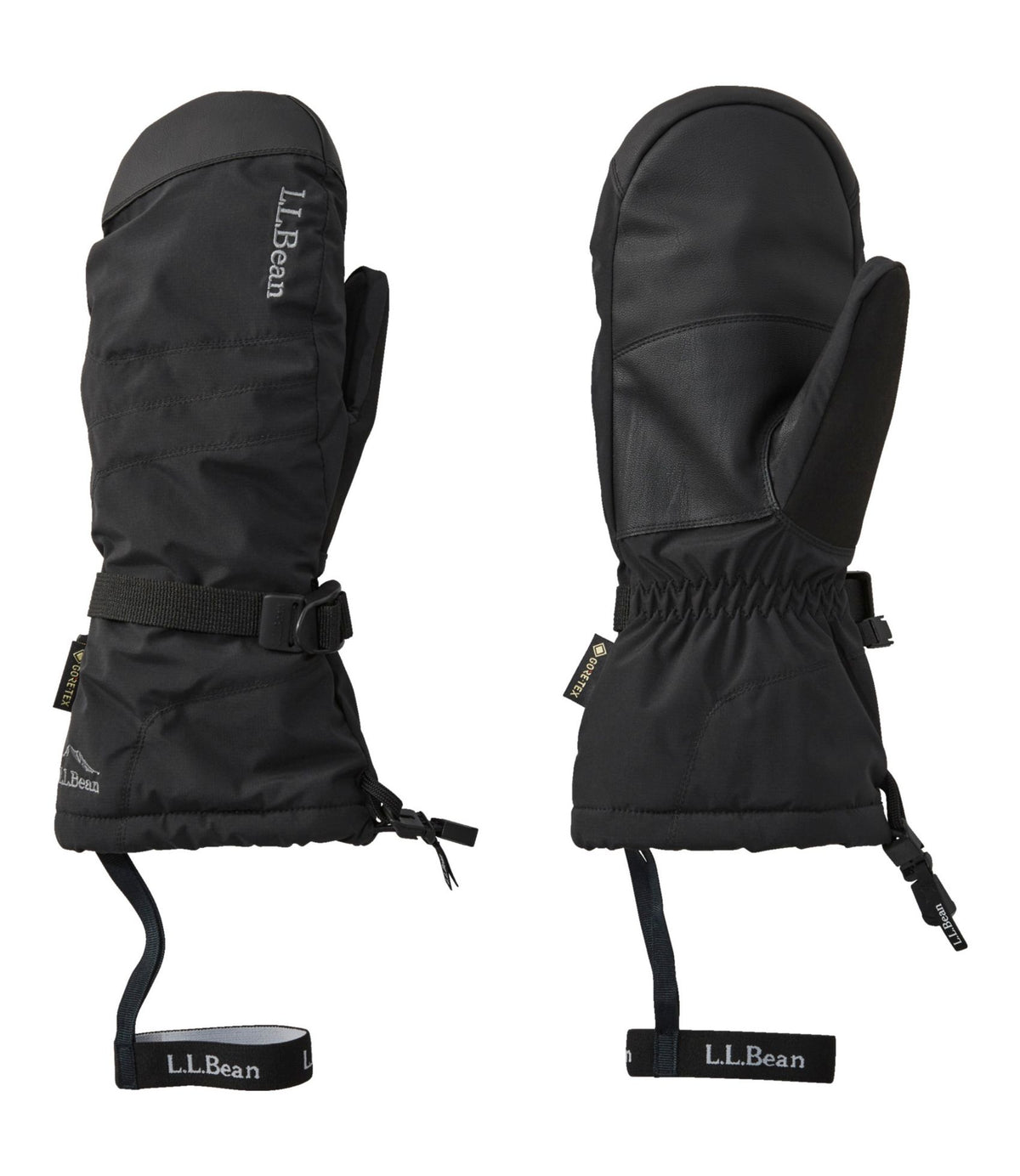 L.L.Bean Men's L.L.Bean GORE-TEX PrimaLoft Ski Mittens Black