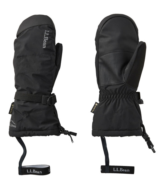 L.L.Bean Men's L.L.Bean GORE-TEX PrimaLoft Ski Mittens Black