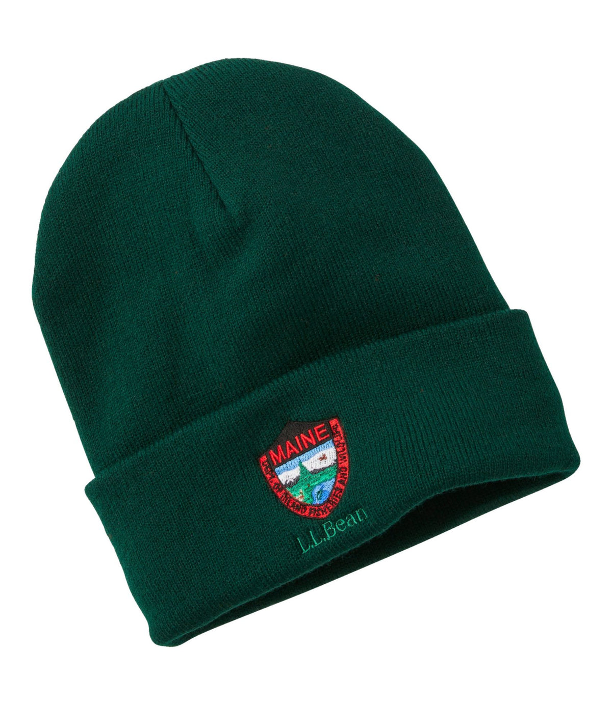 L.L.Bean Adults' Maine Inland Fisheries and Wildlife Beanie Forest Green
