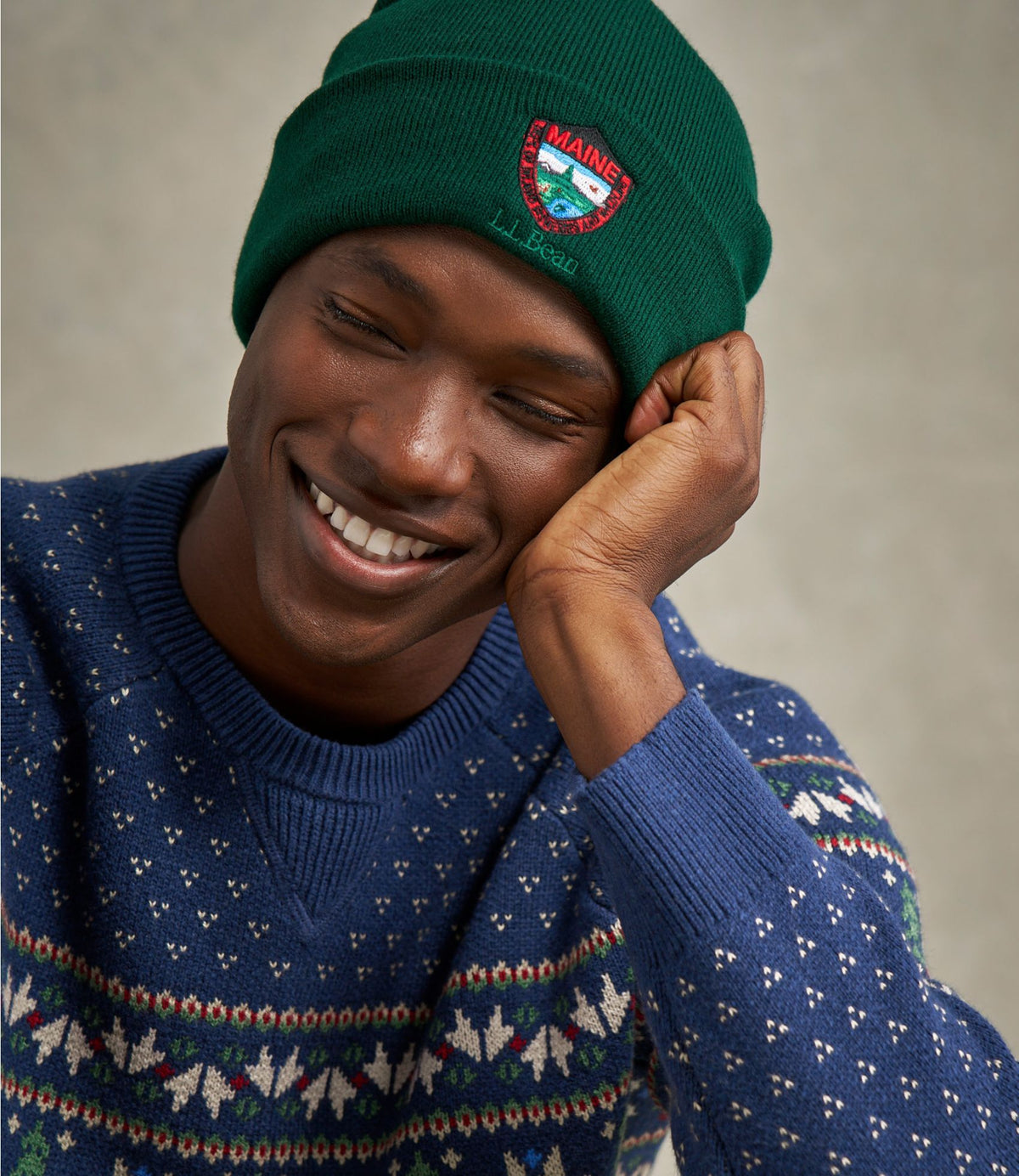 L.L.Bean Adults' Maine Inland Fisheries and Wildlife Beanie Forest Green