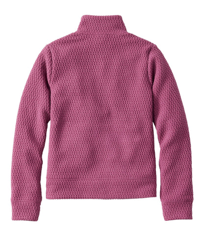 L.L.Bean Kids' Ridgeknit Pullover, Glow-in-the-Dark Quarter-Zip Antique Lilac