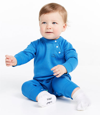 L.L.Bean Infants' Wicked Warm Underwear, One-Piece Cobalt Sea