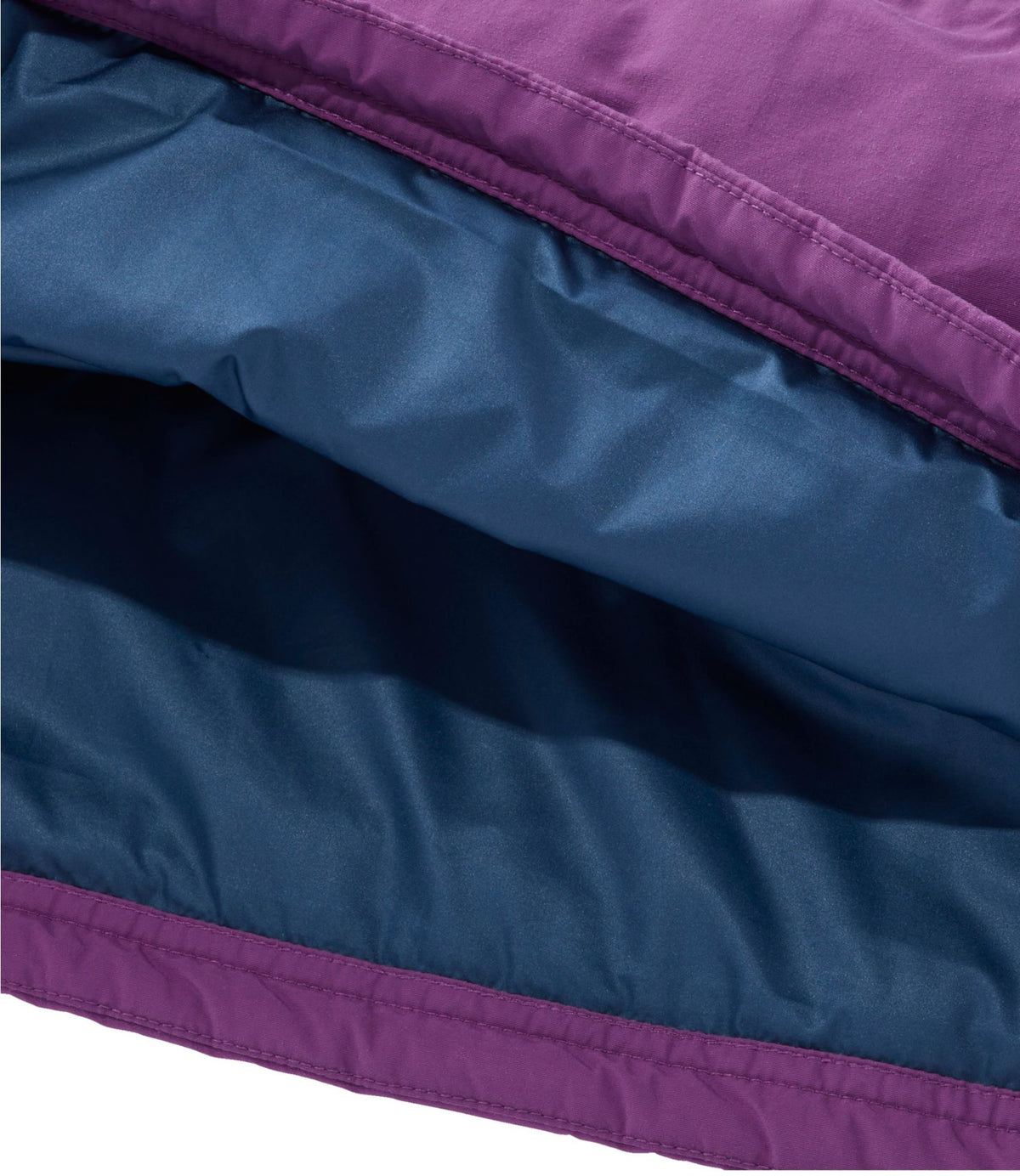 L.L.Bean Women's Mountain Classic Insulated Anorak, Colorblock Mariner Blue/Wood Violet