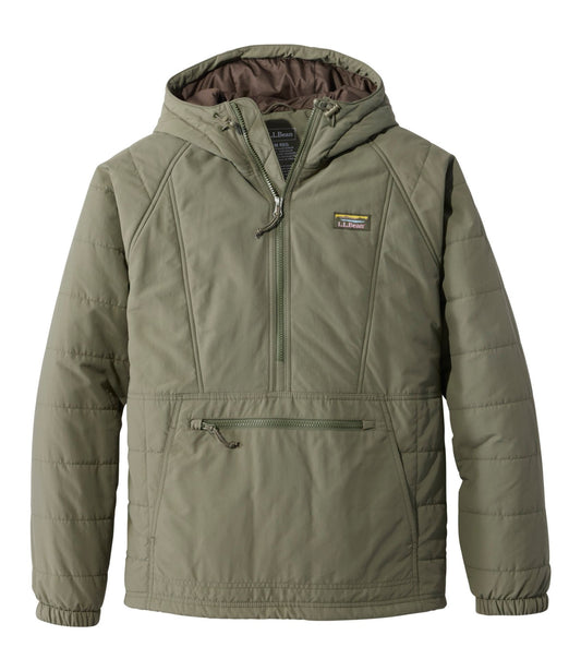 L.L.Bean Men's Mountain Classic Insulated Anorak Olive Gray