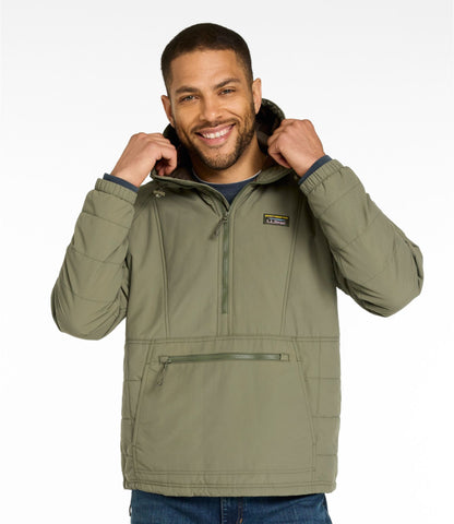 L.L.Bean Men's Mountain Classic Insulated Anorak Olive Gray