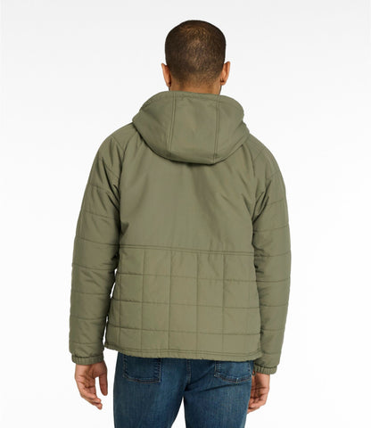 L.L.Bean Men's Mountain Classic Insulated Anorak Olive Gray
