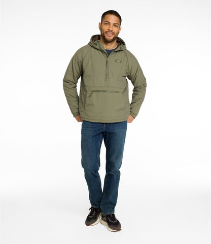 L.L.Bean Men's Mountain Classic Insulated Anorak Olive Gray