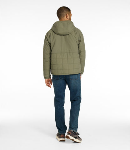 L.L.Bean Men's Mountain Classic Insulated Anorak Olive Gray