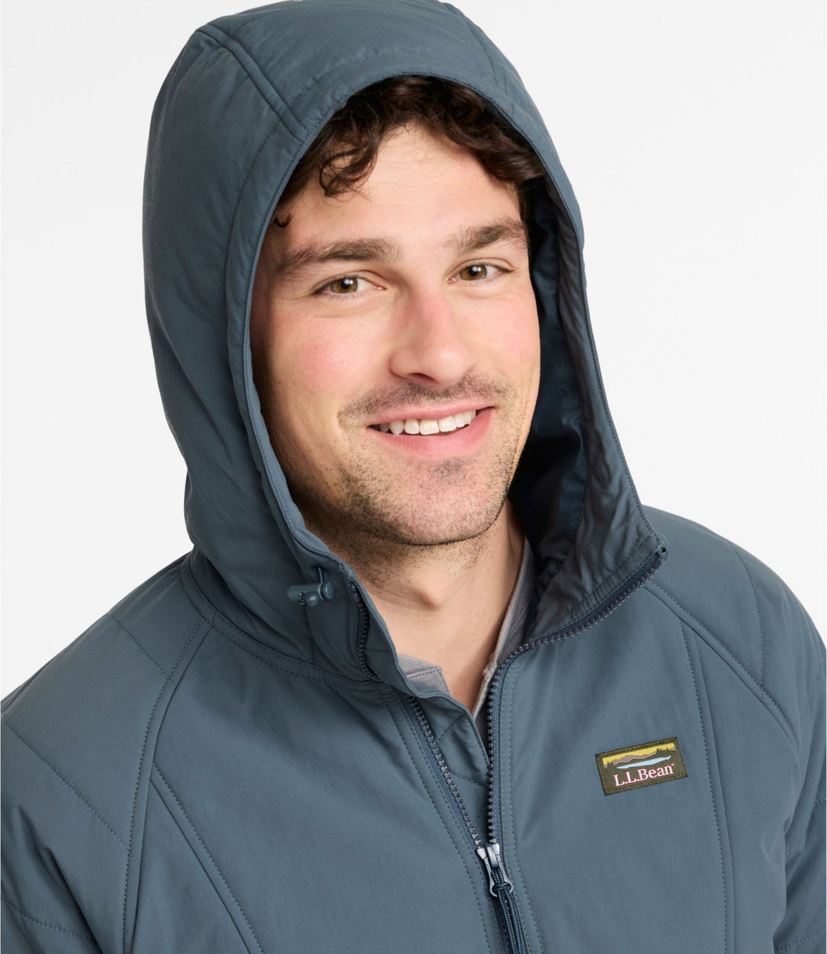 L.L.Bean Men's Mountain Classic Insulated Anorak Olive Gray