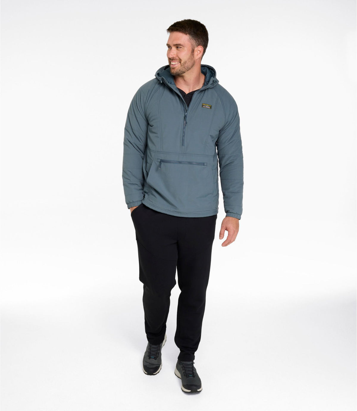 L.L.Bean Men's Mountain Classic Insulated Anorak Olive Gray