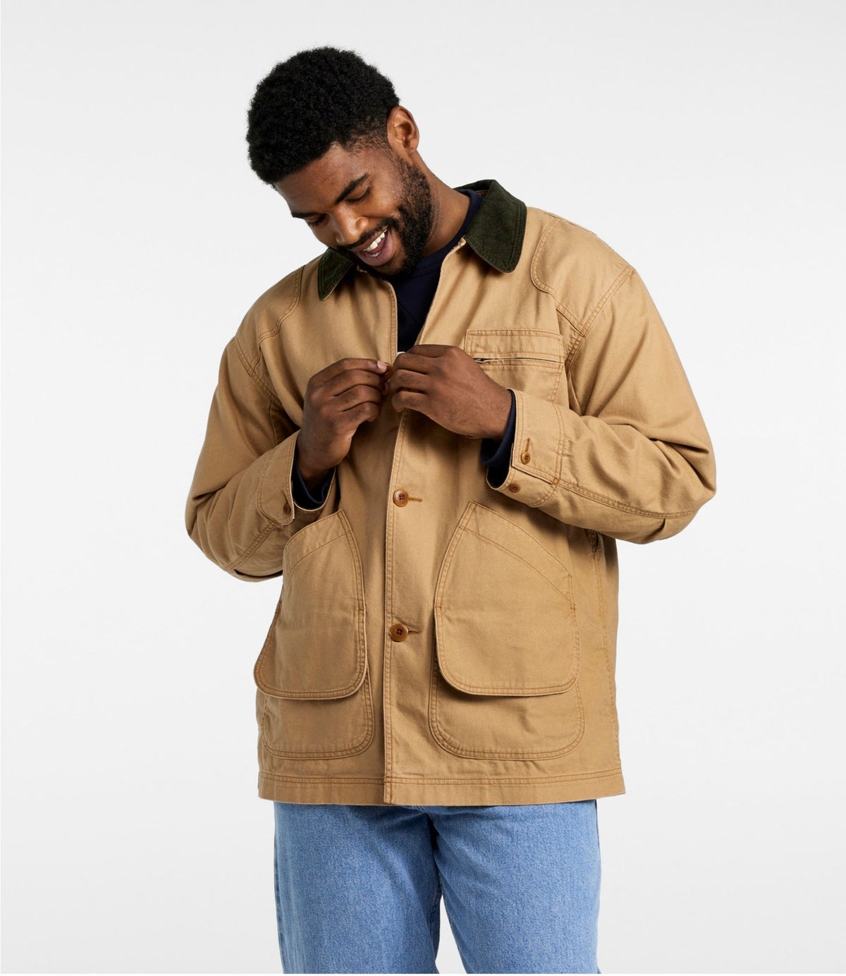 L.L.Bean Men's Original Field Coat with Wool/Nylon Liner Olive