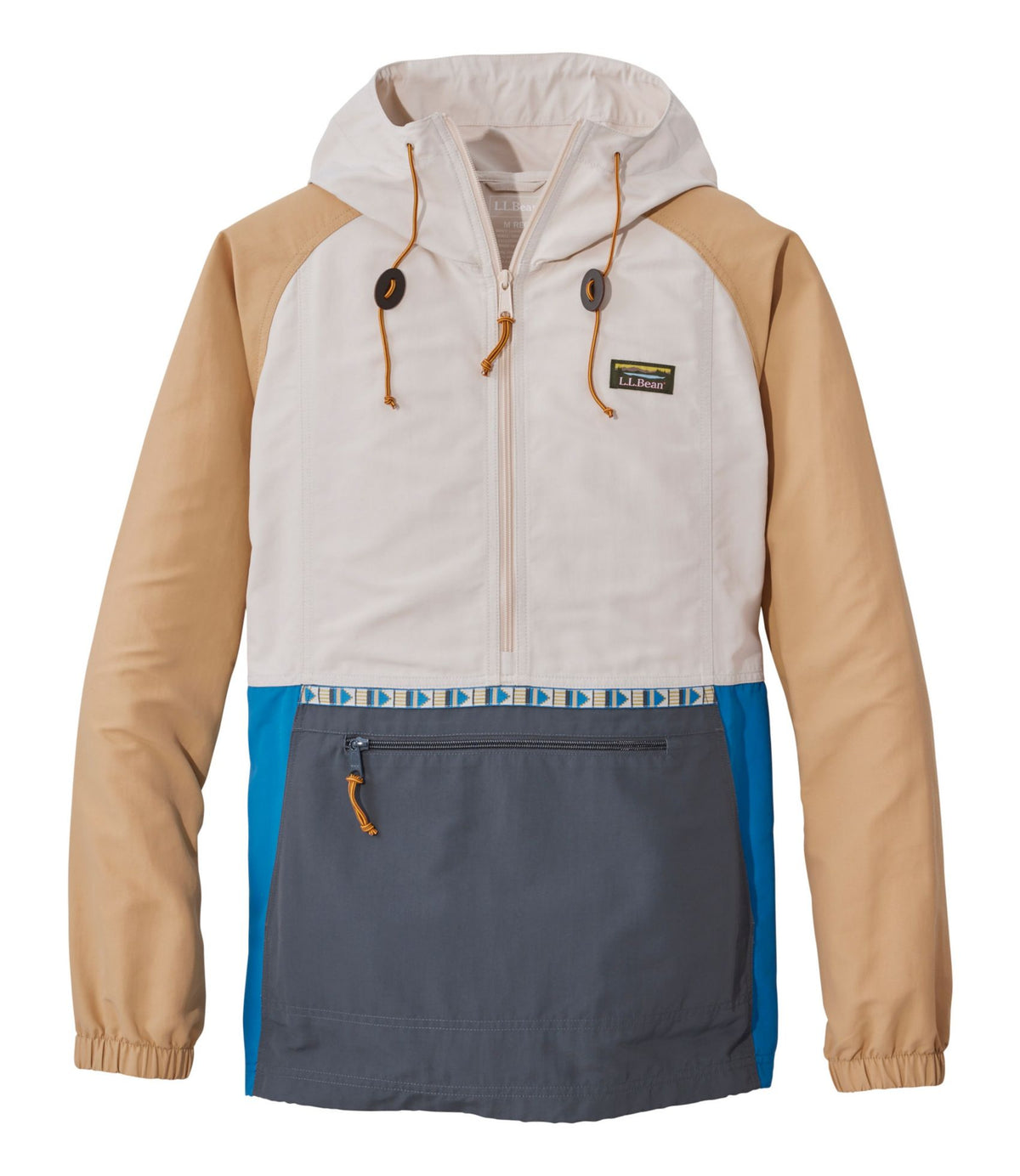 L.L.Bean Men's Mountain Classic Anorak, Multi-Color Shore/Iron